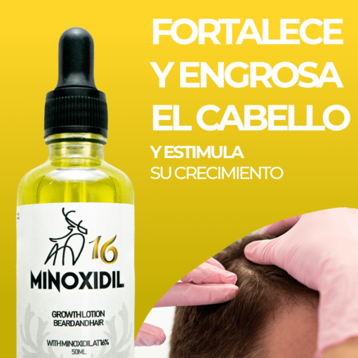 minoxidil 16 porciento crecimiento de cabello