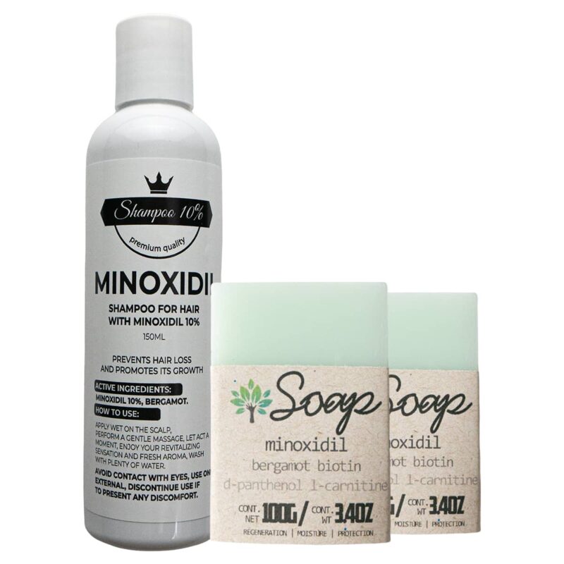 shampoo minoxidil jabones